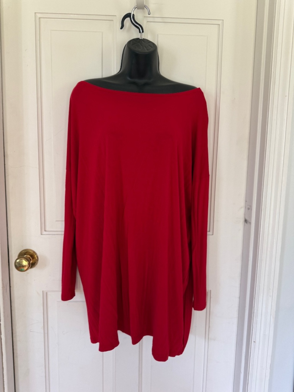 Red Long sleeve dress Flowy Above knee Piko 1988 Women's Medium
